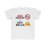 SAY HELLO T-SHIRT FOR SAMMY (Black / Red Print)