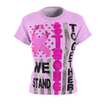 WE STAND STRONG TOGETHER T-SHIRT (Soft Pink / Black Print)