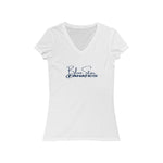 WOMEN'S BLUE STAR FANATICS V-NECK T-SHIRT (Navy Print)