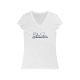 WOMEN'S BLUE STAR FANATICS V-NECK T-SHIRT (Navy Print)