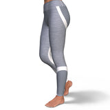 GRAY / WHITE YOGA PANTS