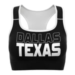 DALLAS TEXAS SPORTS BRA (Black)