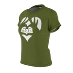 MY MOM MY HEART T-SHIRT (Military Green / White)