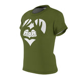 MY MOM MY HEART T-SHIRT (Military Green / White)