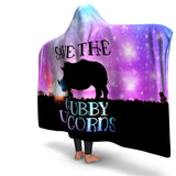 SAVE THE CHUBBY UNICORNS HOODED BLANKET
