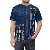 MEN'S BLUE LIVES MATTER T-Shirt (Navy / Black Print)