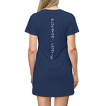 MOM OF BOYS T-Shirt Dress (White Print)