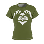 MY MOM MY HEART T-SHIRT (Military Green / White)