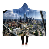 DOWNTOWN DALLAS HOODED BLANKET
