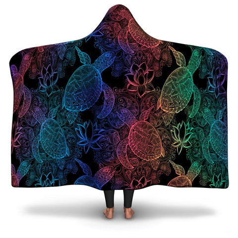 SEA TURTLE HOODED BLANKET