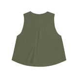 WOMEN'S D4K CROP TOP (Navy Blue Print)