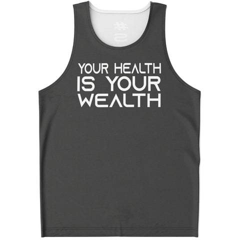 MEN'S YOUR HEALTH IS YOUR WEALTH TANK TOP (Gray)