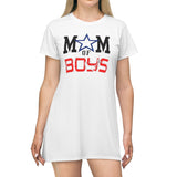 MOM OF BOYS T-Shirt Dress (Black Print)