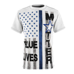 MEN'S BLUE LIVES MATTER T-Shirt (White / Black Print)