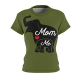 MOM & ME ELEPHANT T-SHIRT (Military Green / Black)