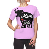 MOM & ME ELEPHANT T-SHIRT (Soft Pink / Black)