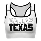 DALLAS TEXAS SPORTS BRA (White)