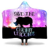 SAVE THE CHUBBY UNICORNS HOODED BLANKET
