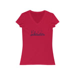 WOMEN'S BLUE STAR FANATICS V-NECK T-SHIRT (Navy Print)
