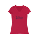 WOMEN'S BLUE STAR FANATICS V-NECK T-SHIRT (Navy Print)