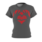 MY HEART MY MOM T-SHIRT (Dark Gray / Red)