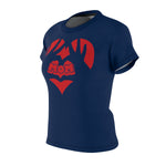 MY HEART MY MOM T-SHIRT (Navy Blue / Red)