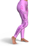 BREAST CANCER AWARENESS YOGA LEGGINGS (SOFT PINK)