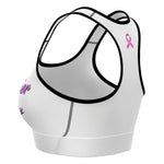 BREAST CANCER AWARENESS SPORTS BRA (White)