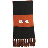 DC4L FRINGED SCARF (White Embroidery)