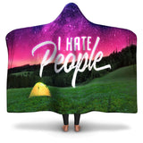 I HATE PEOPLE HOODED BLANKET