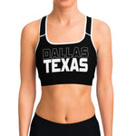 DALLAS TEXAS SPORTS BRA (Black)