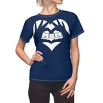 MY MOM MY HEART T-SHIRT (Navy Blue / White)