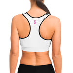 BREAST CANCER AWARENESS SPORTS BRA (White)