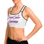 BREAST CANCER AWARENESS SPORTS BRA (White)