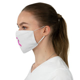 PINK RIBBON FACE MASK (White)