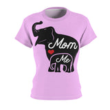 MOM & ME ELEPHANT T-SHIRT (Soft Pink / Black)