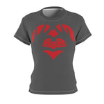 MY HEART MY MOM T-SHIRT (Dark Gray / Red)