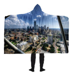 DOWNTOWN DALLAS HOODED BLANKET