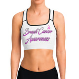 BREAST CANCER AWARENESS SPORTS BRA (White)