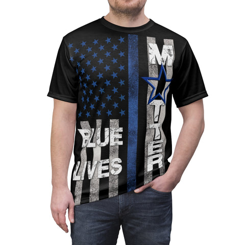 MEN'S BLUE LIVES MATTER T-Shirt (Black)