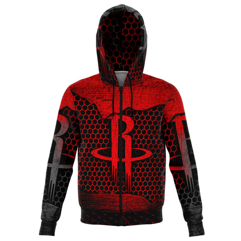 CUSTOM HOUSTON ROCKETS ZIP UP HOODIE