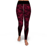 HEXAGON CAMO LEGGINGS (Red)