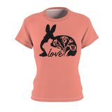 MOTHER BUNNY T-SHIRT (Salmon / Black)