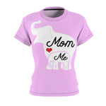 MOM & ME ELEPHANT T-SHIRT (Soft Pink/ White)