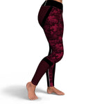 HEXAGON CAMO LEGGINGS (Red)