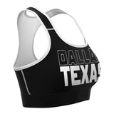 DALLAS TEXAS SPORTS BRA (Black)