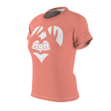 MY MOM MY HEART T-SHIRT (Salmon / White)