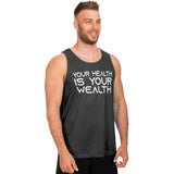 MEN'S YOUR HEALTH IS YOUR WEALTH TANK TOP (Gray)