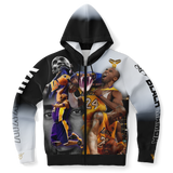 Graphic designed Zip Up Hoodie of The Black Mamba Kobe Bryant of the Los Angeles Lakers