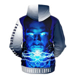FOUREVER LOYAL HOODIE (Navy - White)